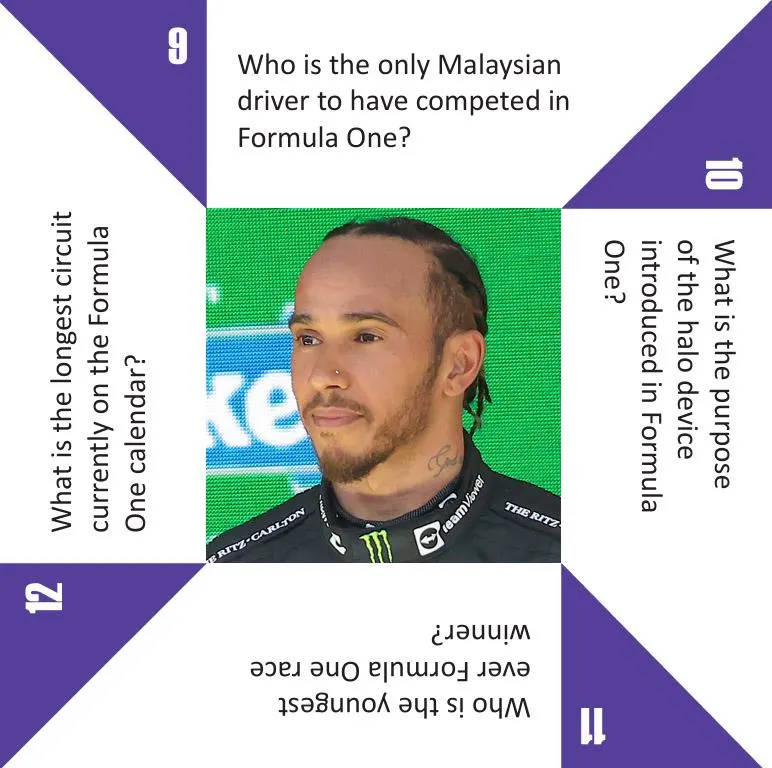 Formula 1 Racing Sports knowledge game for Racing Fans!